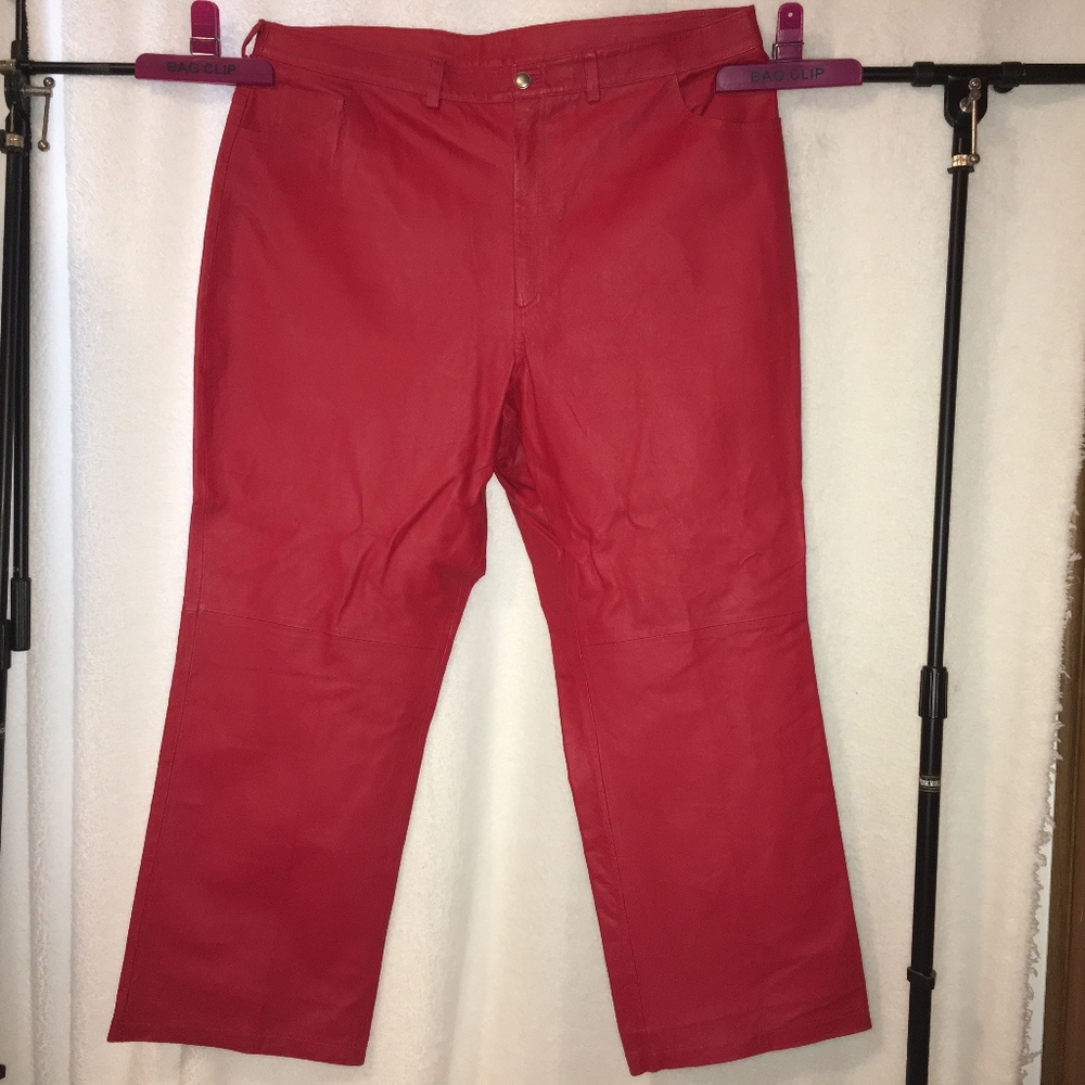 🔥FLASH SALE🔥  NEWPORT NEWS RED LEATHER JEANS